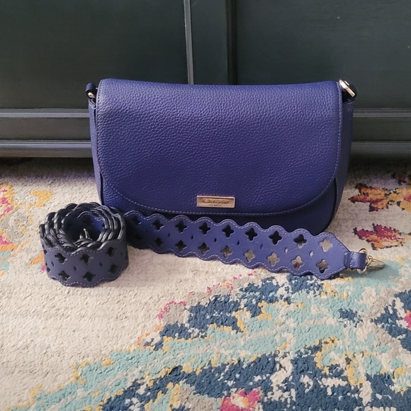 Kate Spade Navy Crossbody Bag with Cutout Strap - Picture 1 of 5